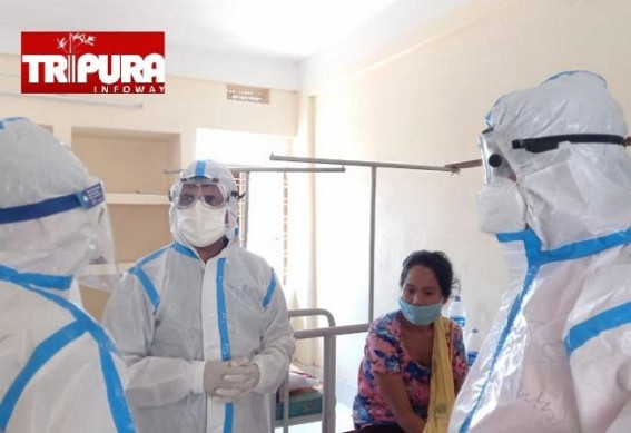 South DM Shailesh Yadav visited Sabroom Bhuratali Covid Care Centre after Patients Reported about Unhygienic Conditions, Poor Food Quality : Met Covid Patients South DM Shailesh Yadav visited Sabroom Bhuratali Covid Care Centre after Patients Reported about Unhygienic Conditions, Poor Food Quality : Met Covid Patients